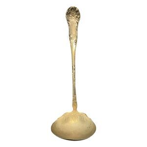 Antique 1877 Niagara Falls Silver Co Ladle 1906 Wild Rose Silver Plate Sauce